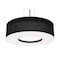 Afx Montclair 24in. Medium Base Pendant, Satin Nickel Finish, Black Shade MCP2432MBSN-BK - alternate 1